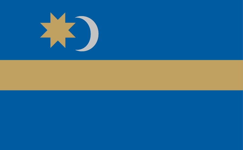 Seklerska flaga. Źródło: wikipedia/domena publiczna